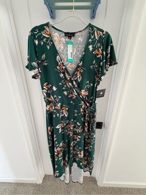 Fortune + Ivy Faux Wrap Floral Maxi Dress